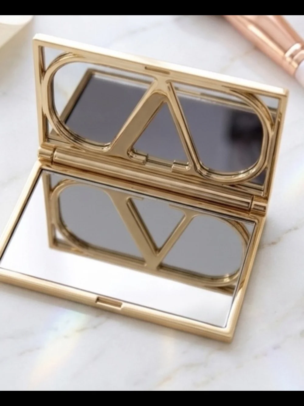 Valentino Gold & Silver Compact Mirror